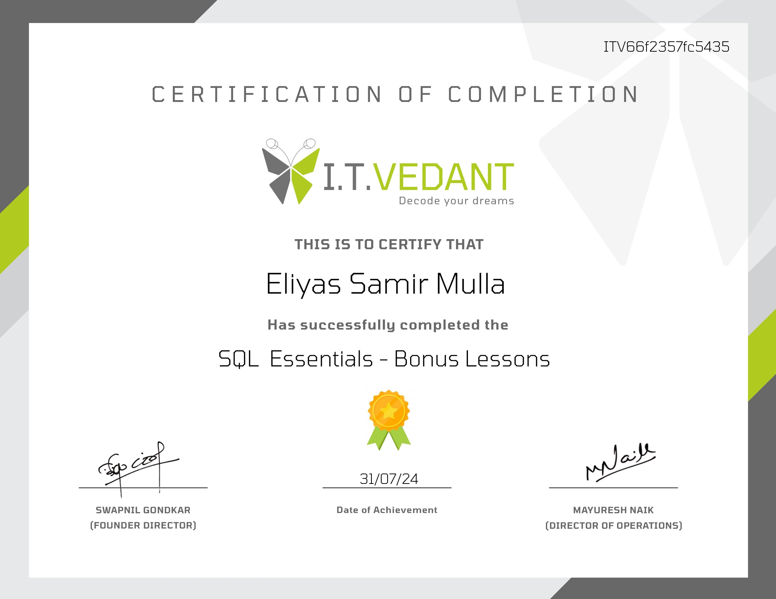 SQL Essentials — Bonus Lessons